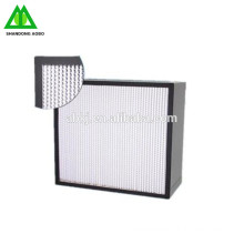 Industrial ultrafine glassfiber media deep pleated box hepa air filter